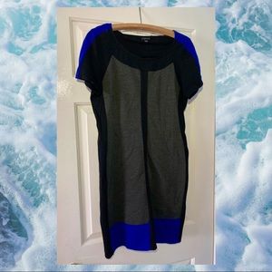 Venus Color block blue, gray and black dress - L